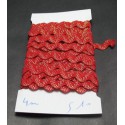 Croquet rouge incrustation lurex 10 mm