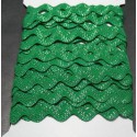 Croquet vert incrustation lurex 14 mm