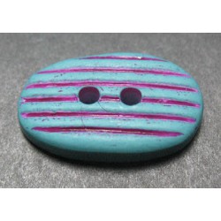 Bouton galet turquoise 15mm 