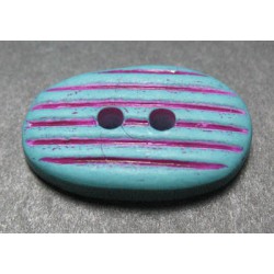 Bouton galet turquoise 20 mm b27