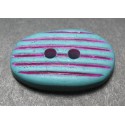 Bouton galet turquoise 15mm 