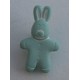 Bouton lapin vert d'eau 18mm 