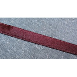 Ruban satin bordeaux 6 mm