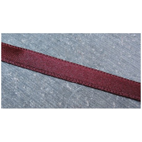 Ruban satin bordeaux 6 mm