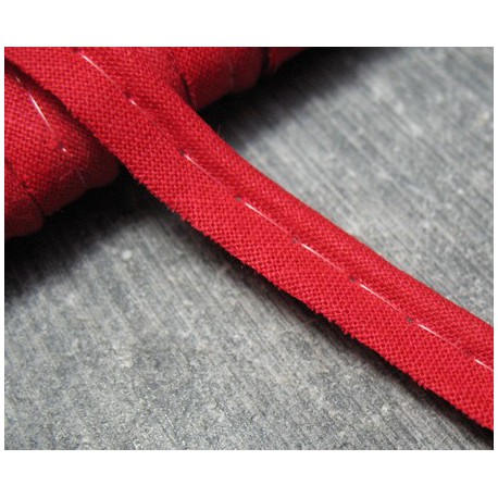 Passepoil coton rouge 9 mm