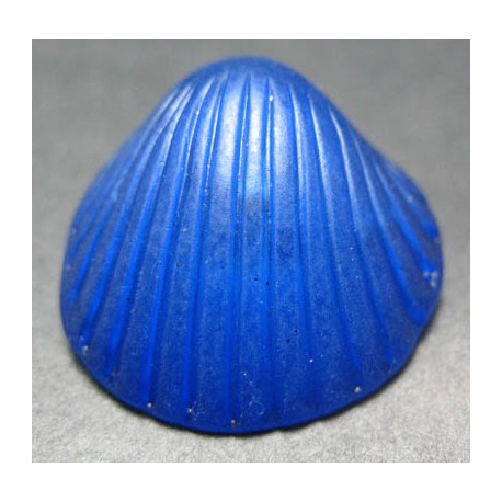 Bouton coquillage bleu  27mm