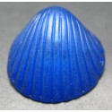 Bouton coquillage bleu  27 mm b25