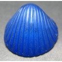 Bouton coquillage bleu  27mm