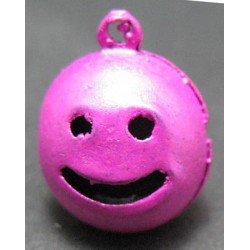 Grelot smile fuschia 15 mm