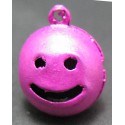 Grelot smile fuschia 15 mm