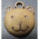 PENDENTIF ours brun 18 mm b15