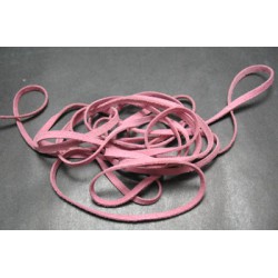 Lacet peau rose 3 mm