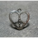 Charms coeur peace love 18mm