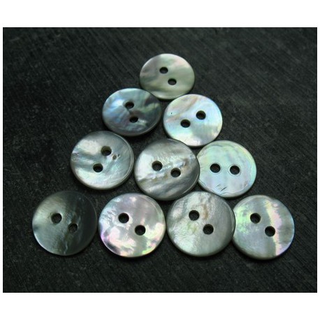 Lot 10 boutons nacre 12mm