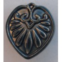 Bouton fleur antique marine doré 20 mm b5