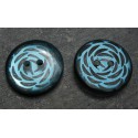 Bouton fantaisie bleu 20mm 