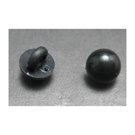 Bouton oeil demi boule noir 9mm