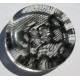 Bouton translucide impression dentelle tulle  noire 34mm