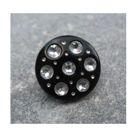 Bouton effet strass9  15mm