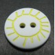 Bouton soleil blanc jaune 15mm