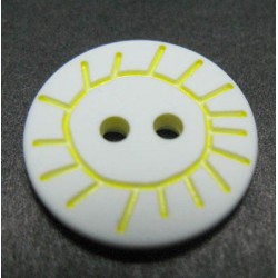Bouton soleil blanc jaune 15 mm b21