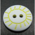 Bouton soleil blanc jaune 15 mm b21