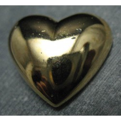 Bouton coeur or 34mm