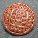 Bouton arabesque orange 22mm