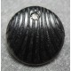 Bouton ligné noir strass 25mm