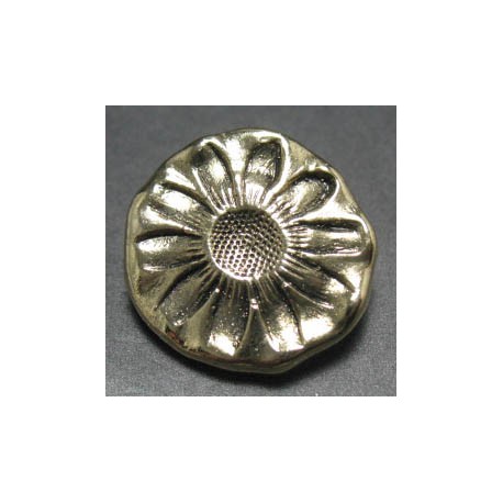 Bouton doré paquerette 22mm 