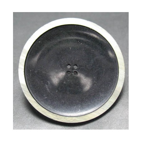 Bouton noir cercle nacré 45 mm b65