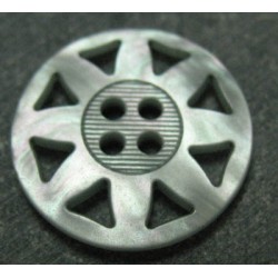 Bouton jante gris nacré 23 mm b66