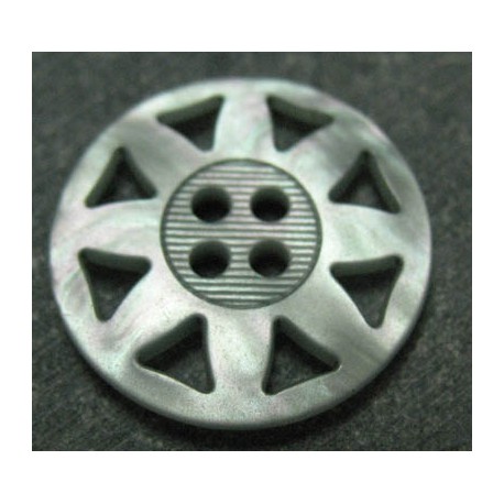 Bouton jante gris nacré 23 mm b66