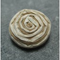 Bouton rafia écru beige 23mm 