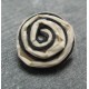 Bouton rafia écru noir 18mm