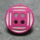 Bouton fuschia trait blanc 15 mm b71