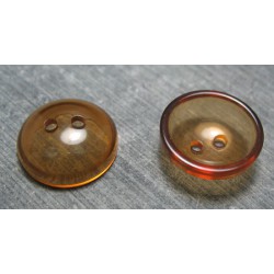 Bouton lentille caramel 18 mm b65