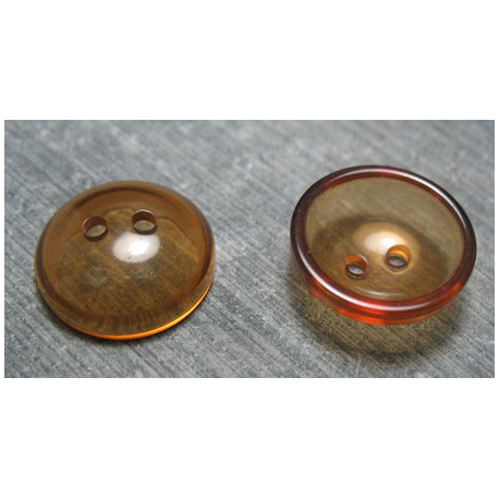 Bouton lentille caramel 18 mm b65