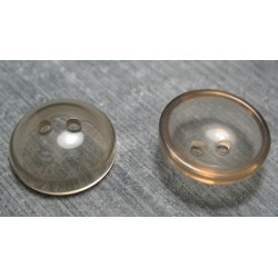 Bouton lentille fumé clair 18mm