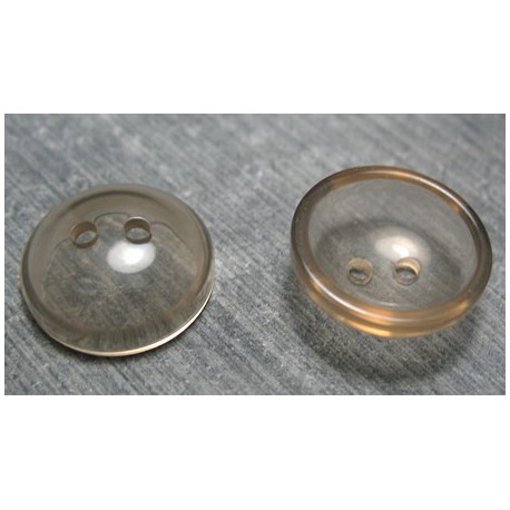 Bouton lentille fumé clair 18 mm b65