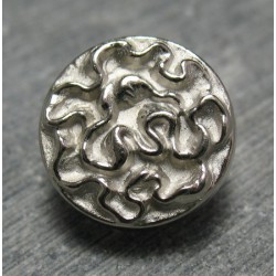 Bouton coloris argent 15 mm b19