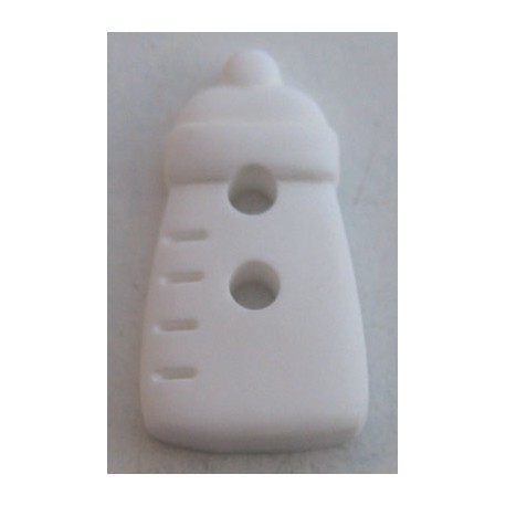 Bouton biberon forme  blanc 18mm 