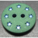 Bouton étoile vert 18 mm b53