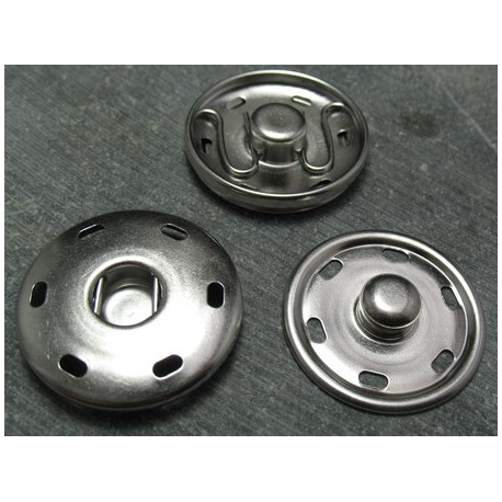 Bouton pression nickel 30mm