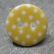 Bouton pois2  jaune blanc 15 mm b70