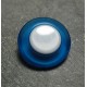 Bouton bleu translucide blanc 24mm