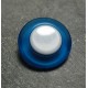 Bouton bleu translucide blanc  24 mm b57