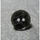 Bouton noir fibre argent 13 mm b70