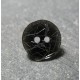 Bouton noir fibre argent 13mm