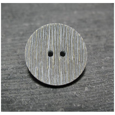 Bouton strie vert de gris 22mm 